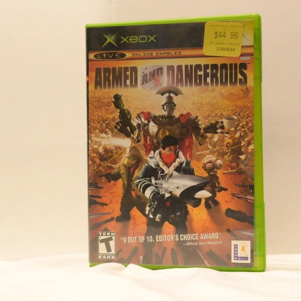 Armed and Dangerous Original Xbox Complete CIB Registration Card